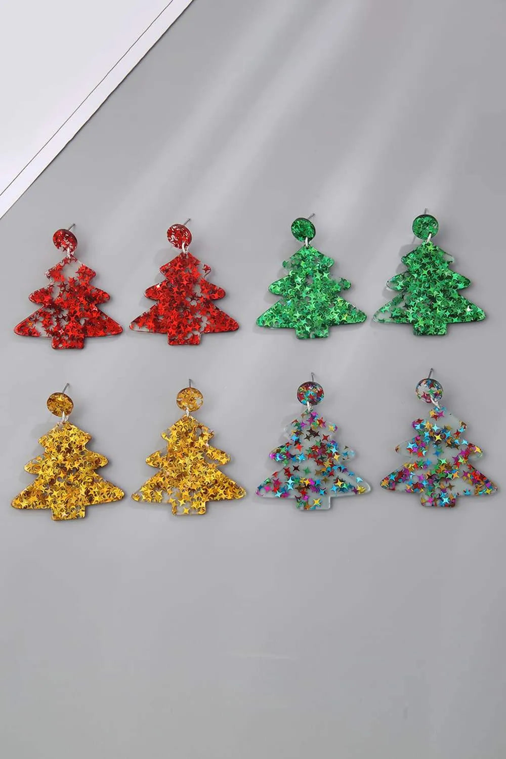 Christmas Tree Acrylic Earrings Earrings - Tophatter Daily Deals