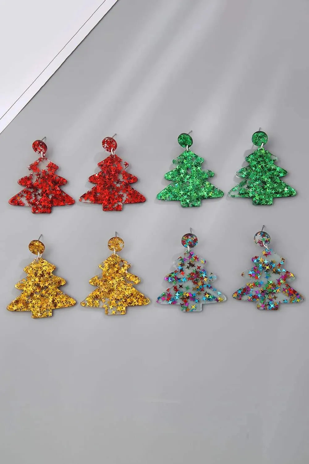 Christmas Tree Acrylic Earrings Earrings - Tophatter Daily Deals