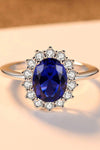 Synthetic Sapphire 925 Sterling Silver Ring Rings - Tophatter Daily Deals