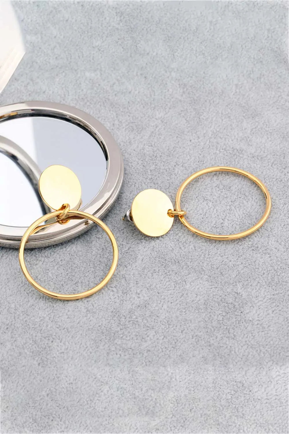 Gold-Plated Stainless Steel Drop Earrings Earrings - Tophatter Daily Deals