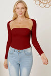 Cutout Raglan Sleeve Bolero and Tube Top Wine Blouses - Tophatter Daily Deals