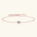 Inlaid Moissanite 925 Sterling Silver Bracelet Moissanite - Tophatter Daily Deals