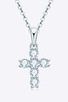 925 Sterling Silver Cross Moissanite Pendant Necklace Moissanite - Tophatter Daily Deals