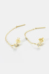 Inlaid Zircon Long Chain Stud Earrings Earrings - Tophatter Daily Deals