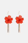 Flower Shape Acrylic Dangle Earrings Red One Size Earrings - Tophatter Daily Deals