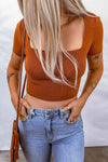 Lace-Up Square Neck Crop Top Blouses - Tophatter Daily Deals