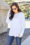 Basic Bae Full Size Round Neck Long Sleeve T-Shirt Women's T-Shirts - Tophatter Daily Deals