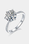 3 Carat Moissanite Side Stone Ring Silver Moissanite - Tophatter Daily Deals