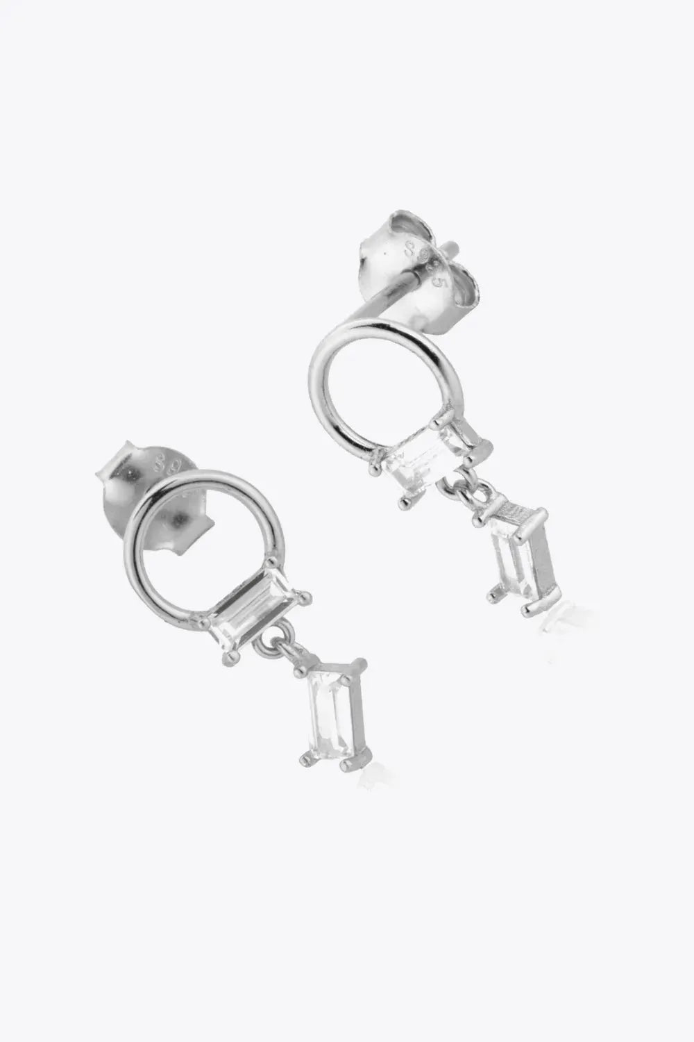 Zircon 925 Sterling Silver Drop Earrings Earrings - Tophatter Daily Deals