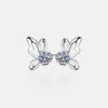 1 Carat Moissanite Butterfly Shape Earrings Silver One Size Moissanite - Tophatter Daily Deals