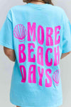 Sweet Claire "More Beach Days" Oversized Graphic T-Shirt Women's T-Shirts - Tophatter Daily Deals