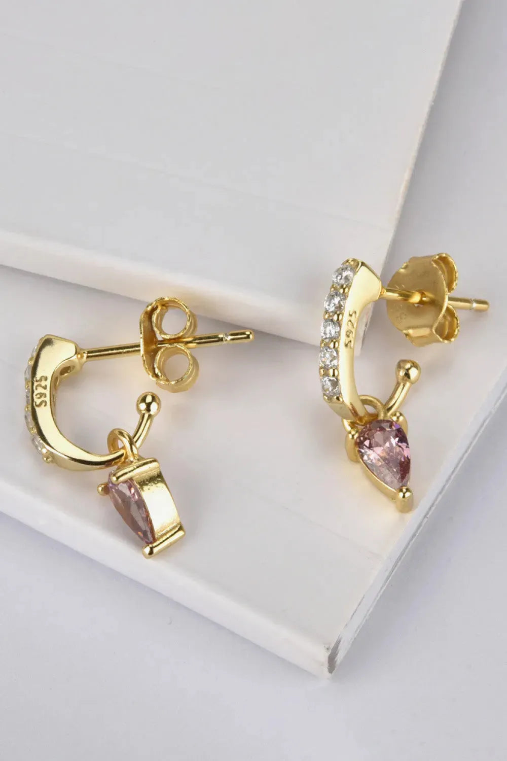 Opal 925 Sterling Silver Drop Earrings Earrings - Tophatter Daily Deals