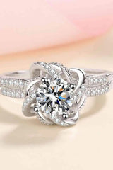 1 Carat Moissanite 925 Sterling Silver Ring Moissanite - Tophatter Daily Deals