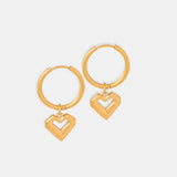 Heart Shape Lapis Lazuli Dangle Earrings Earrings - Tophatter Daily Deals