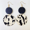 Genuine Cowhide Leather Dangle Earrings Style D One Size Earrings - Tophatter Daily Deals