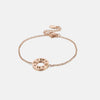 Stainless Steel Pierced Rhinestone Bracelet Rose Gold One Size Bracelets - Tophatter Daily Deals
