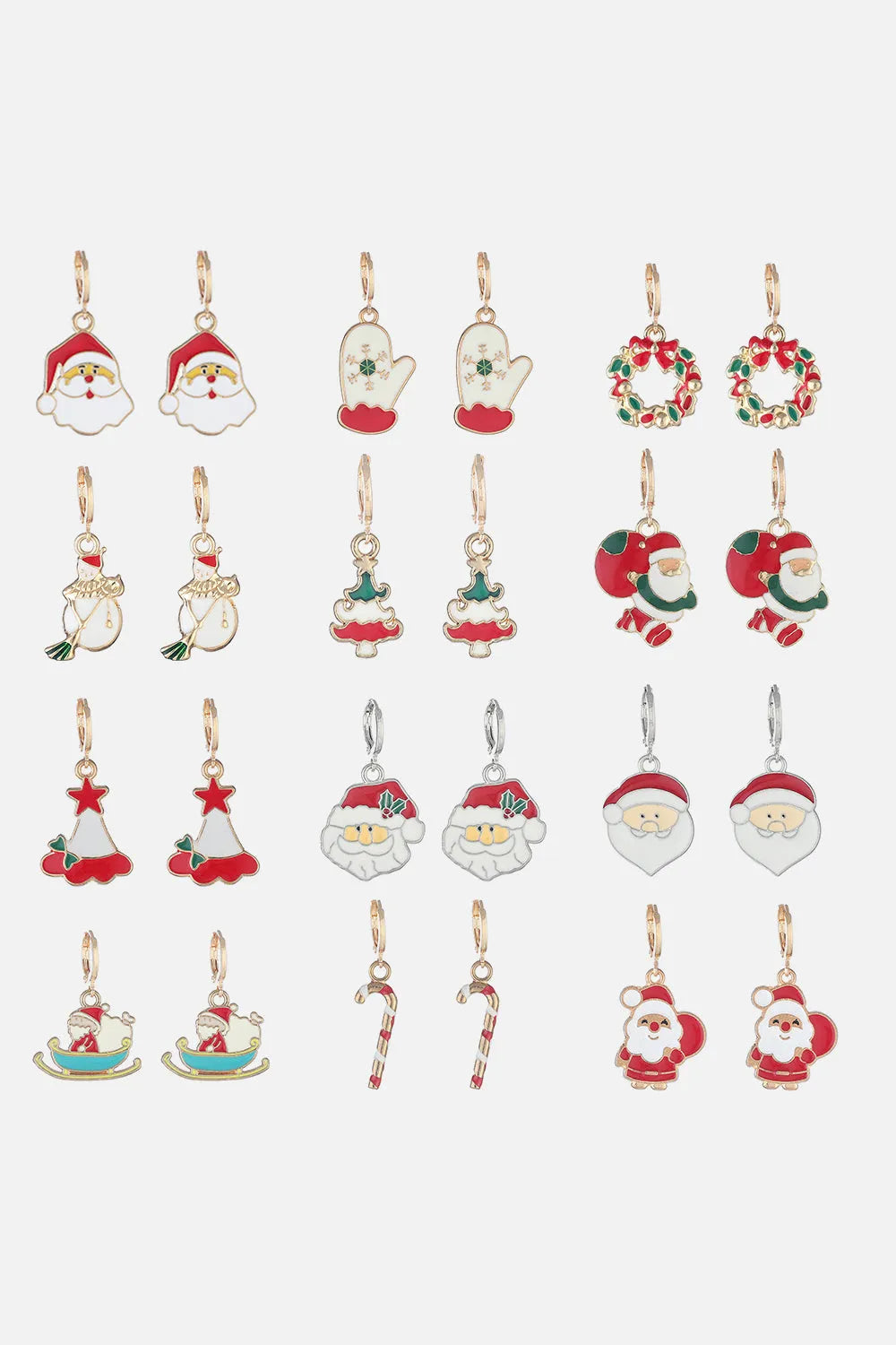 Christmas Theme Alloy Earrings Earrings - Tophatter Daily Deals