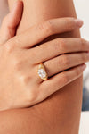 18K Gold Plated Zircon Ring Gold Rings - Tophatter Daily Deals