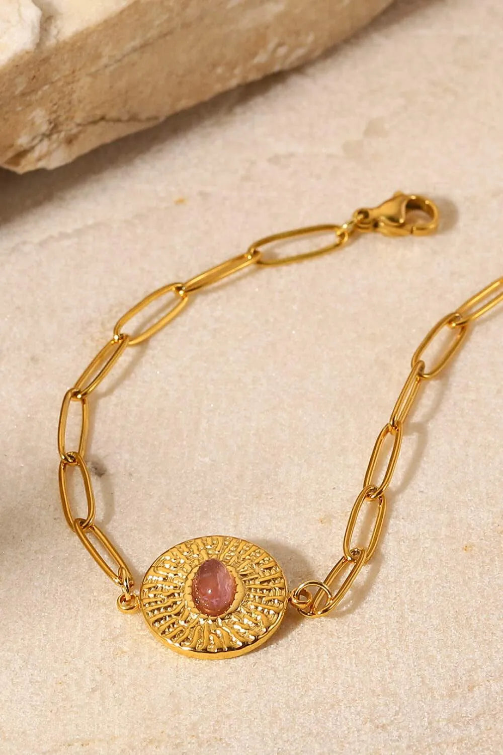 18K Gold Plated Paperclip Chain Bracelet Bracelets - Tophatter Daily Deals