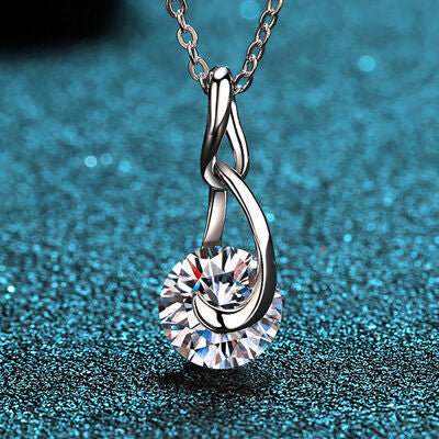 2 Carat Moissanite 925 Sterling Silver Necklace Moissanite - Tophatter Daily Deals