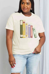 Simply Love Full Size EASY BAKING Graphic Cotton Tee Ivory Women's T-Shirts - Tophatter Daily Deals