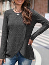 Round Neck Long Sleeve T-Shirt Women's T-Shirts - Tophatter Daily Deals