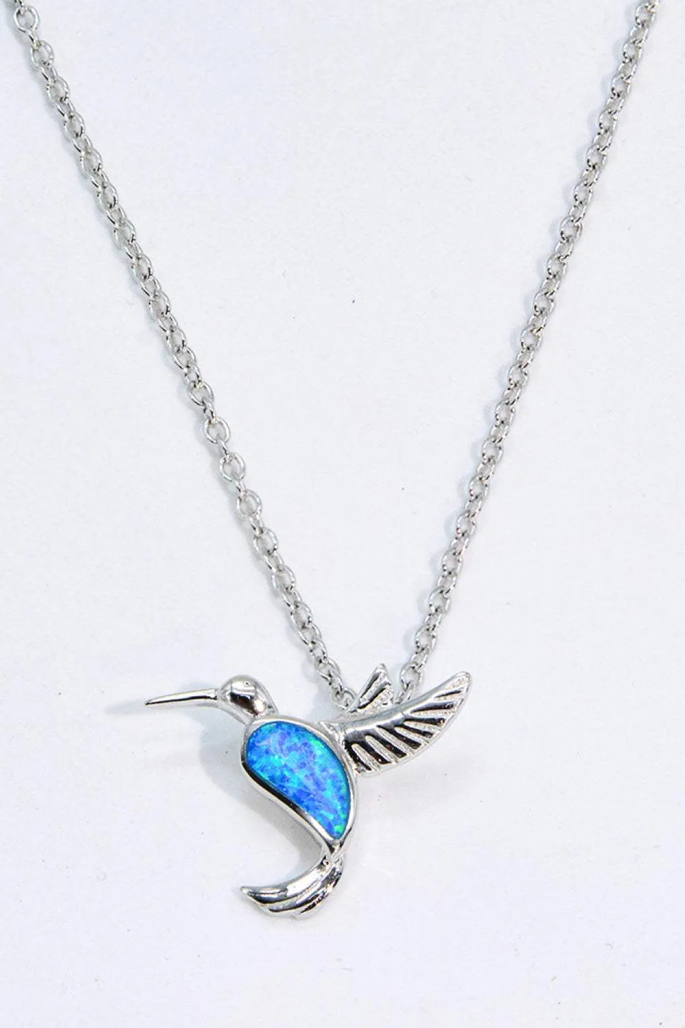 Opal Bird 925 Sterling Silver Necklace Opal - Tophatter Daily Deals