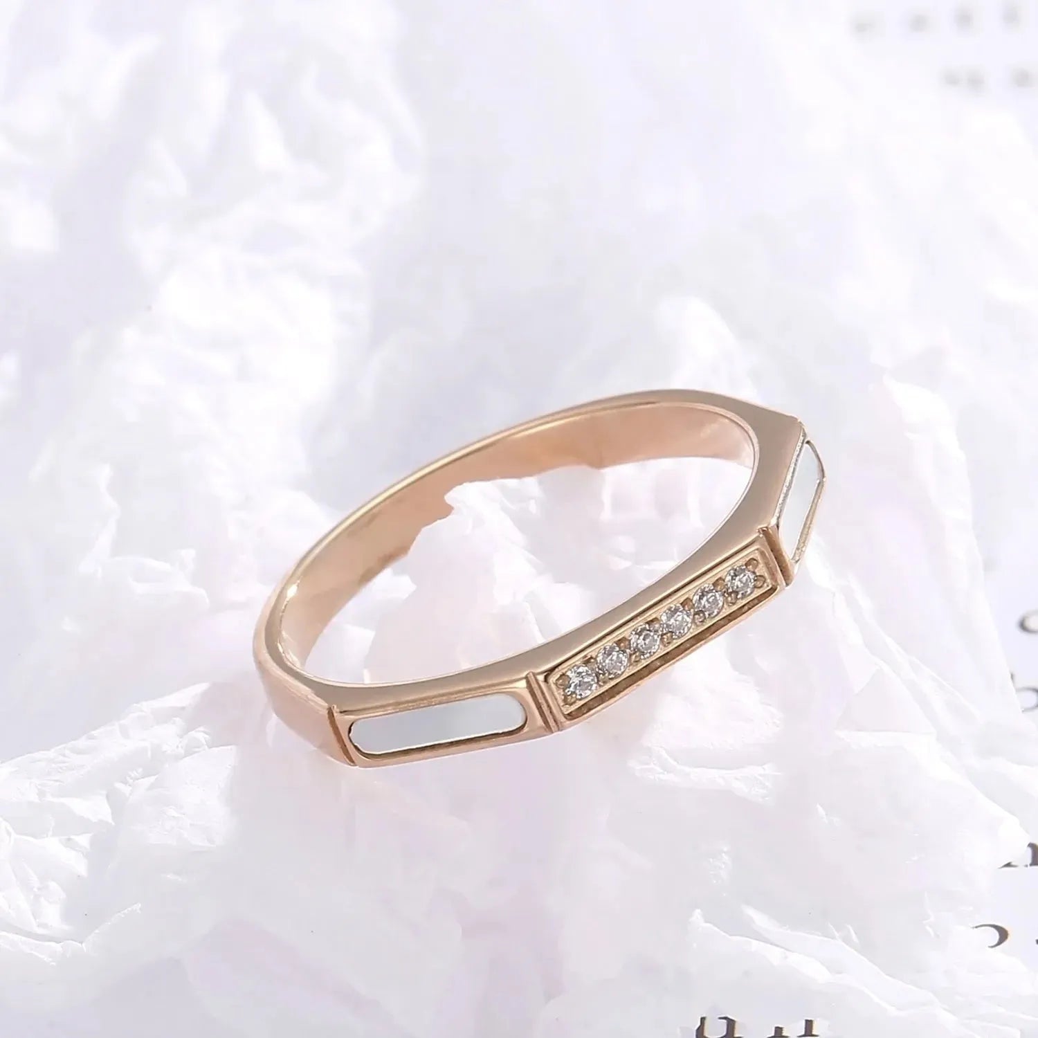 Stainless Steel Inlaid Zircon Ring Rings - Tophatter Daily Deals