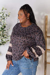 Jade By Jane Full Size Leopard Lace Detail Blouse Blouses - Tophatter Daily Deals