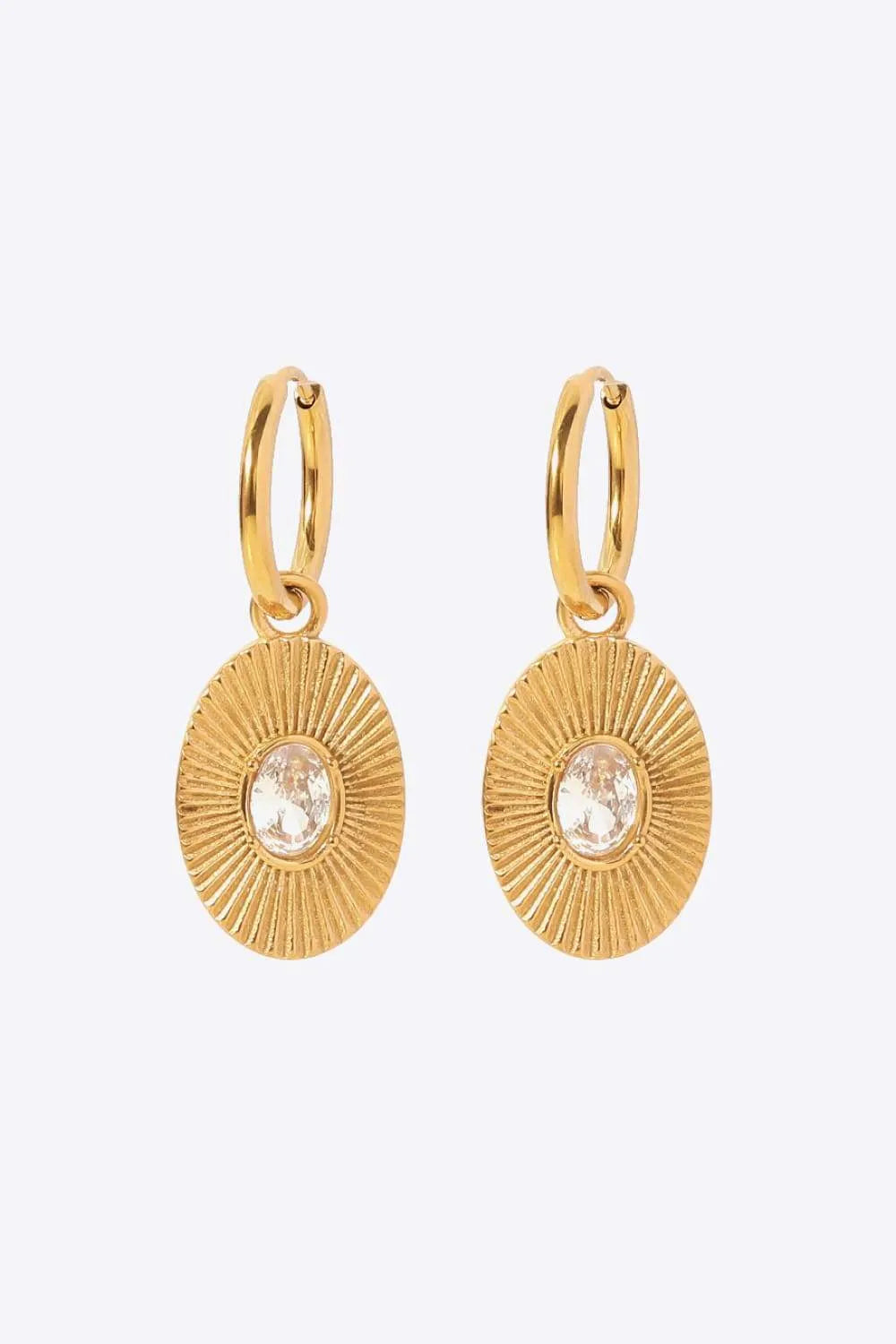 Stainless Steel Oval Dangle Earrings Earrings - Tophatter Daily Deals