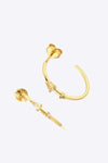 Zircon 925 Sterling Silver C-Hoop Earrings Earrings - Tophatter Daily Deals