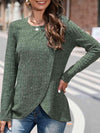 Round Neck Long Sleeve T-Shirt Women's T-Shirts - Tophatter Daily Deals