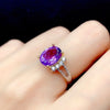 Silver-Plated Artificial Gemstone Ring Silver One Size Rings - Tophatter Daily Deals