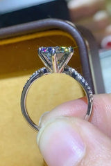 2 Carat Moissanite Ring in Smokey Gray Moissanite - Tophatter Daily Deals