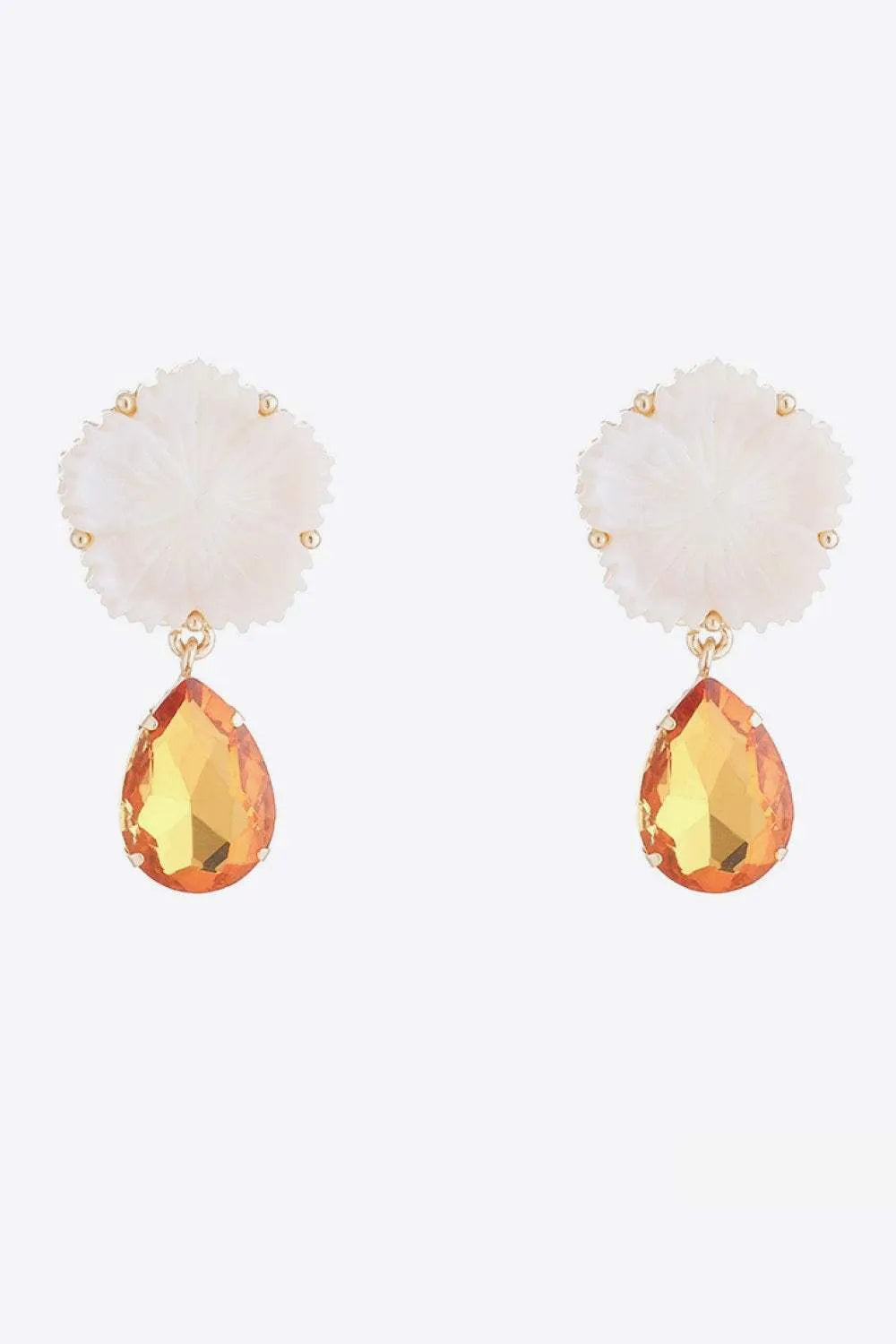 Contrast Teardrop Drop Earrings Earrings - Tophatter Daily Deals