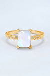 Square Moonstone Ring - Tophatter Deals