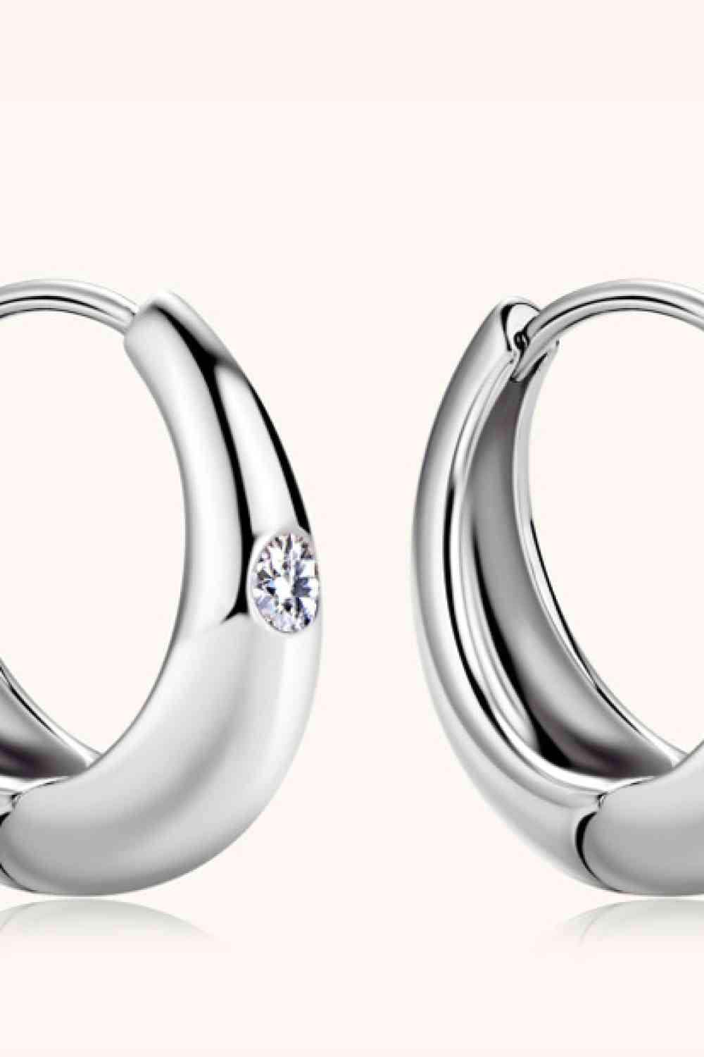 Moissanite 925 Sterling Silver Earrings Moissanite - Tophatter Daily Deals