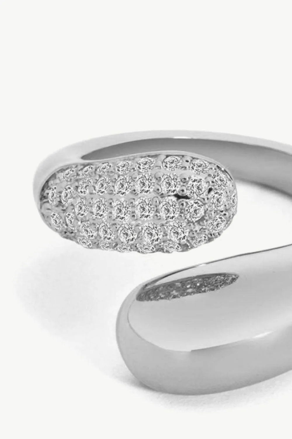 Crystal Polished Bypass Ring Rings - Tophatter Daily Deals