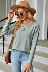 V-Neck Long Sleeve T-Shirt Women's T-Shirts - Tophatter Daily Deals