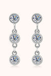 Moissanite 925 Sterling Silver Drop Earrings Moissanite - Tophatter Daily Deals