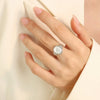 Titanium Steel White Sea Shell Ring Silver Rings - Tophatter Daily Deals