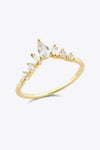 Zircon 925 Sterling Silver Ring Gold Rings - Tophatter Daily Deals