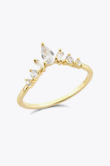 Zircon 925 Sterling Silver Ring Gold Rings - Tophatter Daily Deals