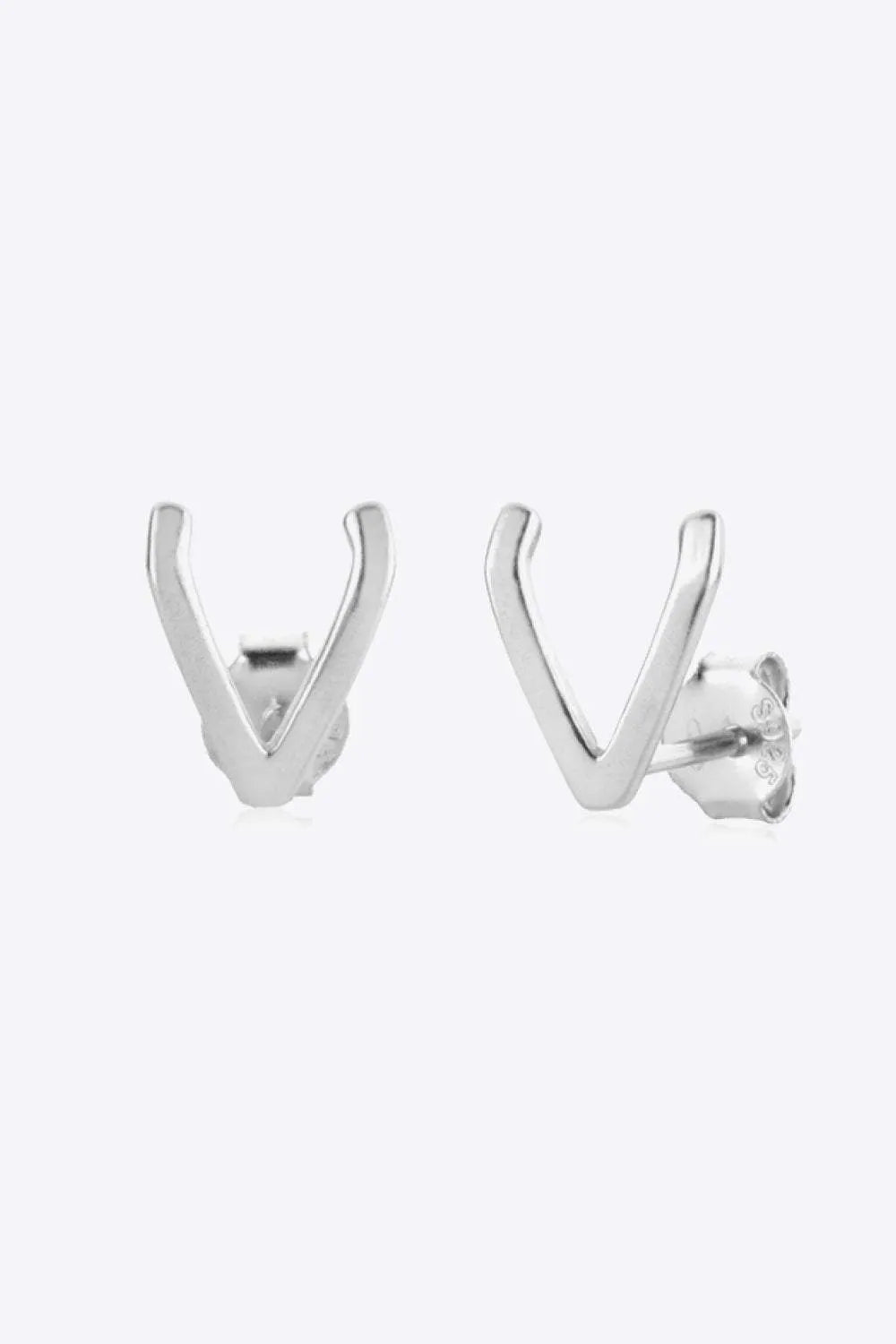 Zircon Letter V Stud Earrings Earrings - Tophatter Daily Deals