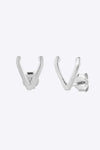 Zircon Letter V Stud Earrings Earrings - Tophatter Daily Deals