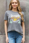 Simply Love Full Size YOSEMITE Graphic Cotton Tee Charcoal Women's T-Shirts - Tophatter Daily Deals