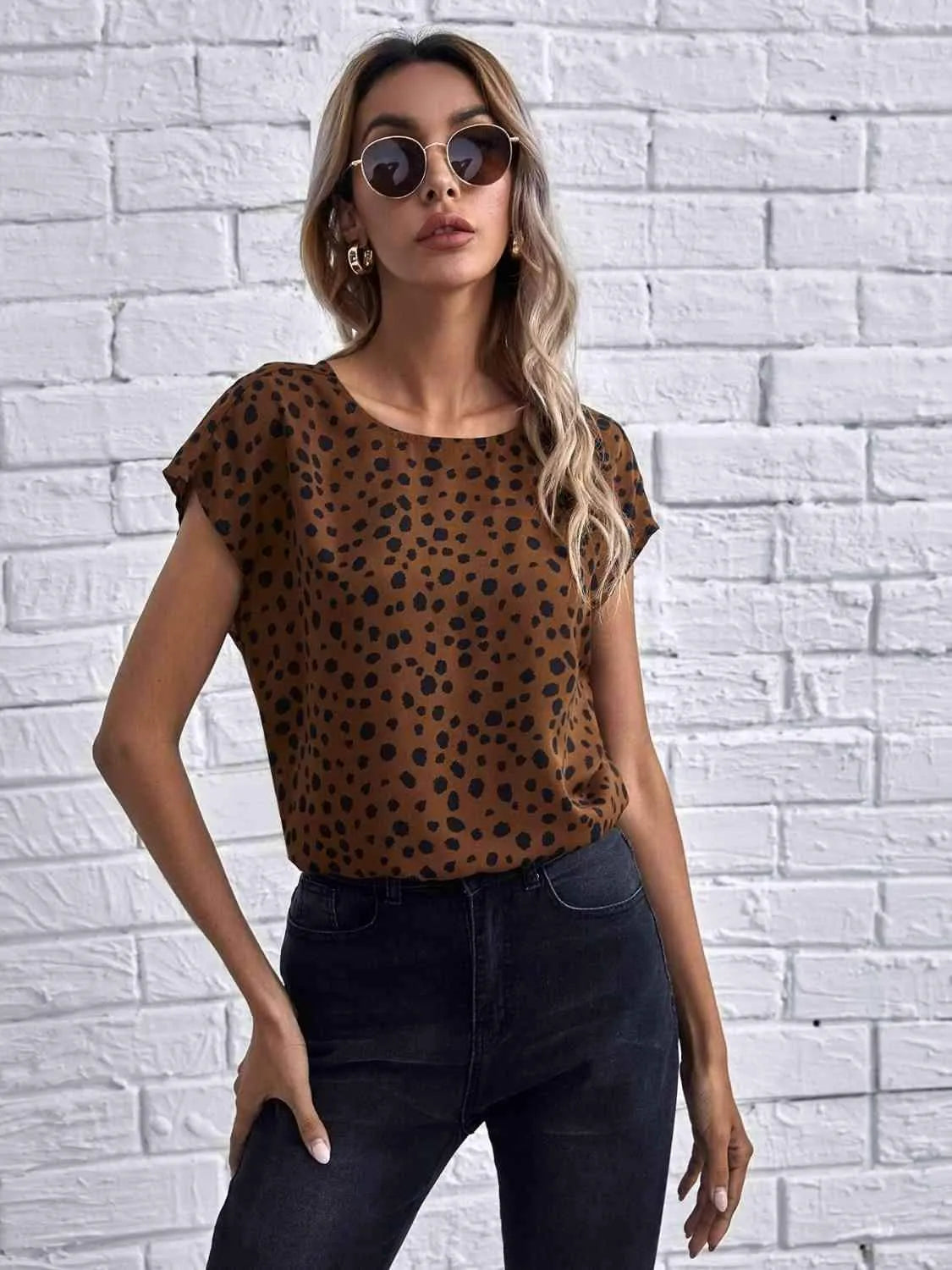 Twisted Open Back Blouse Blouses - Tophatter Daily Deals