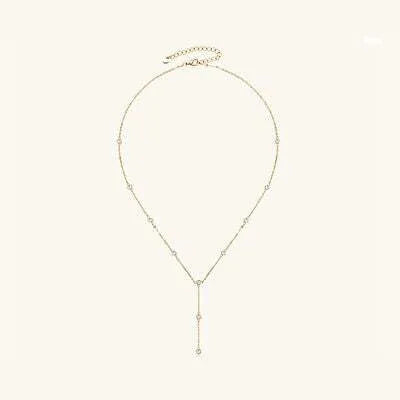 1.1 Carat Moissanite 925 Sterling Silver Necklace Gold One Size Moissanite - Tophatter Daily Deals