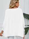 Smocked Lantern Sleeve Round Neck Blouse Blouses - Tophatter Daily Deals