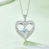 1.2 Carat Moissanite 925 Sterling Silver Heart Necklace Silver One Size Moissanite - Tophatter Daily Deals